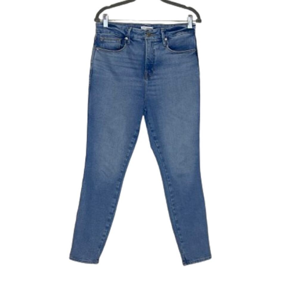 GOOD AMERICAN  HIGH RISE  DISTRESSED SKINNY JEANS SIZE‎ 8/29